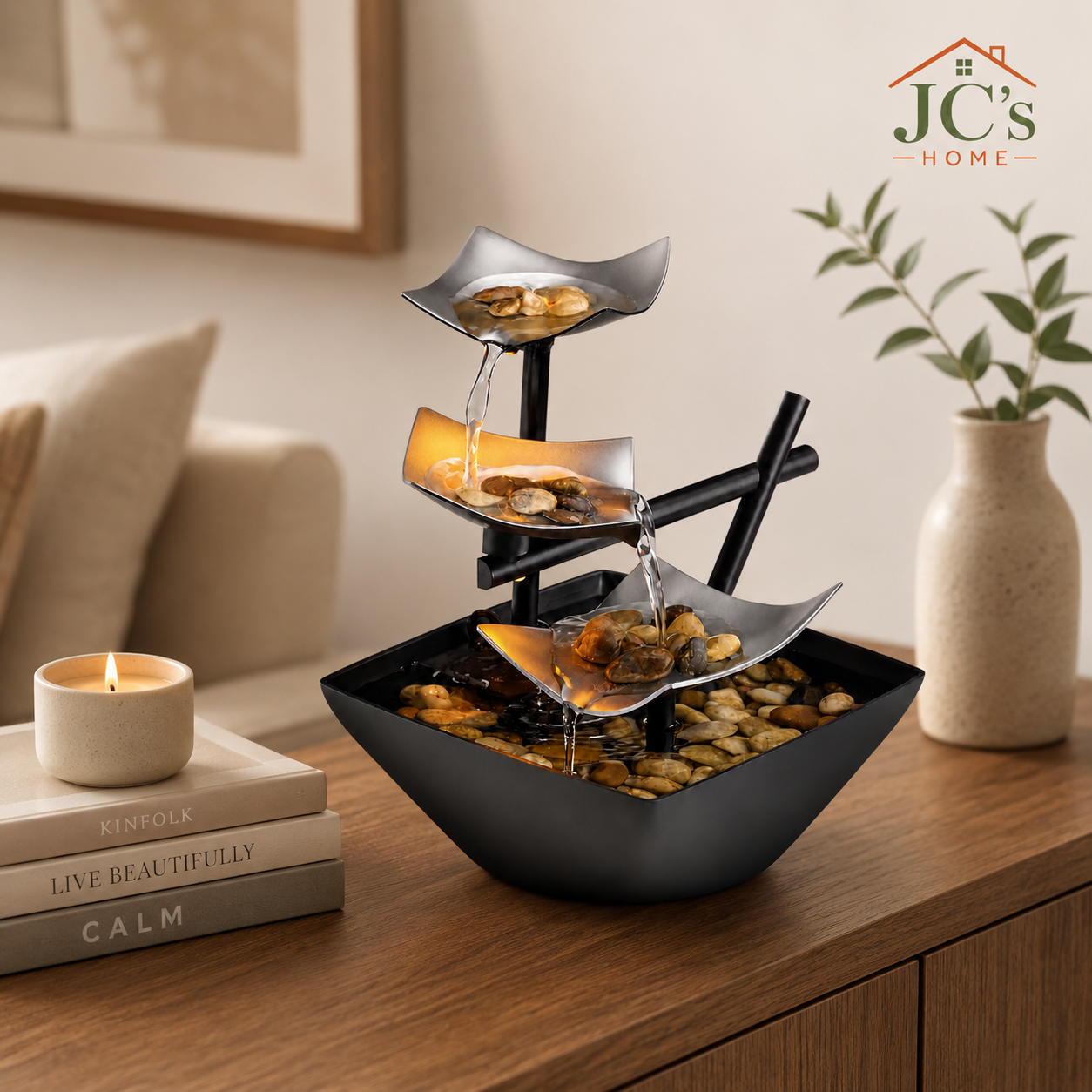 3-Tier Indoor Tabletop Water Fountain