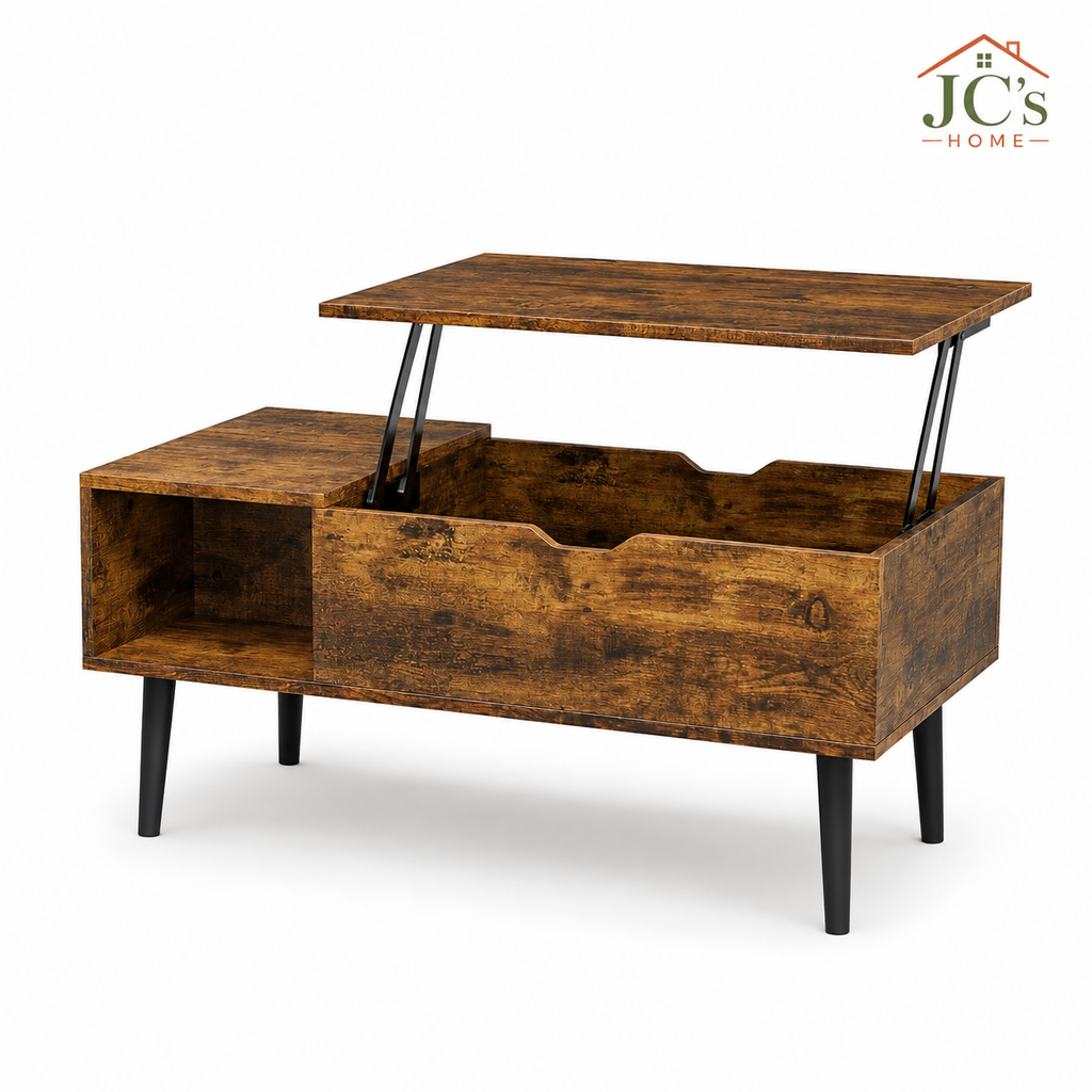 Lift-Top Coffee Table with Hidden Storage