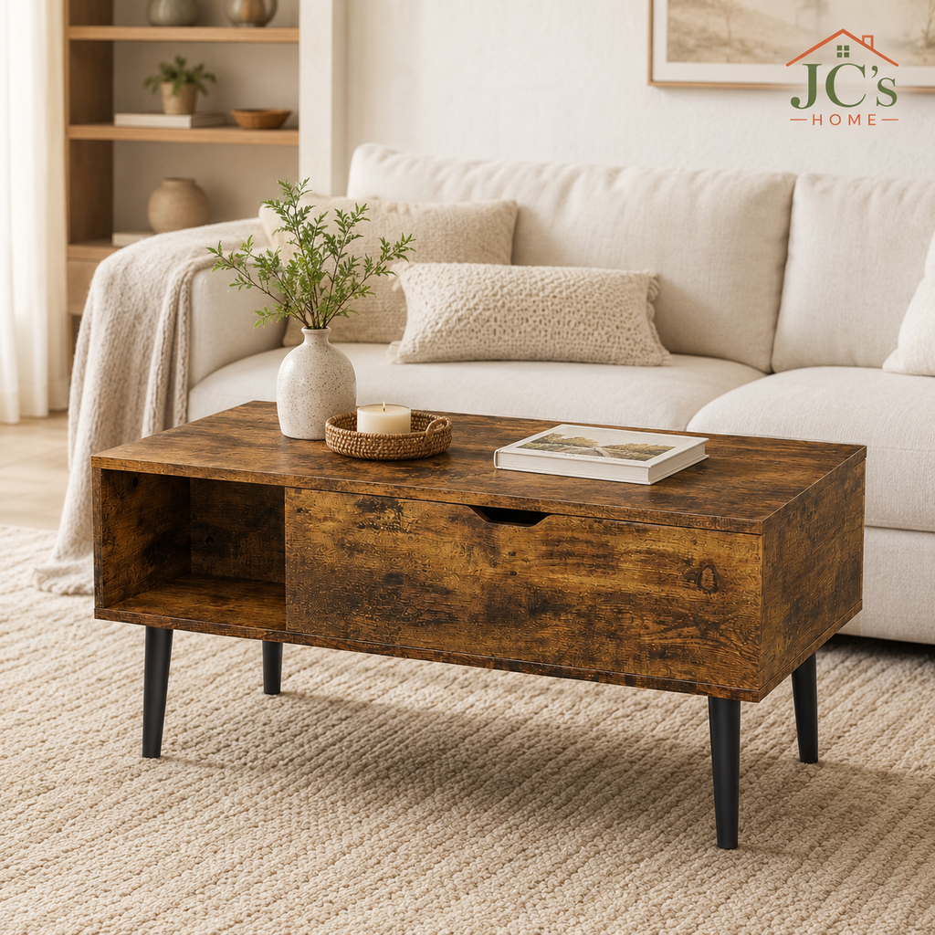Lift-Top Coffee Table with Hidden Storage